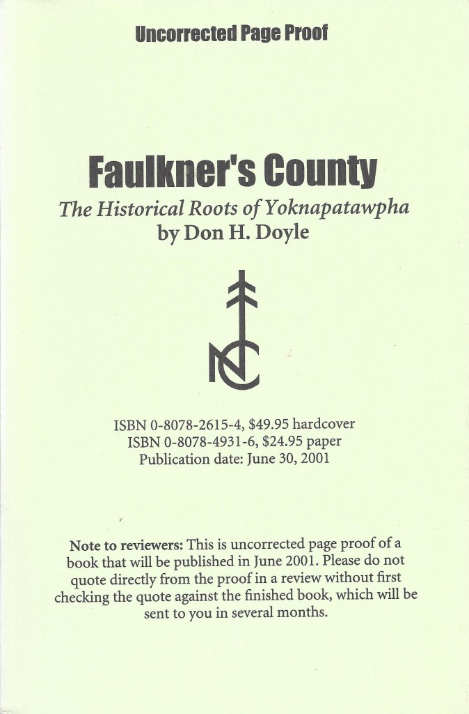Faulkner’s County: The Historical Roots of Yoknapatawpha County