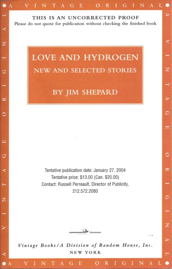 Love and Hydrogen: New and Selected Stories